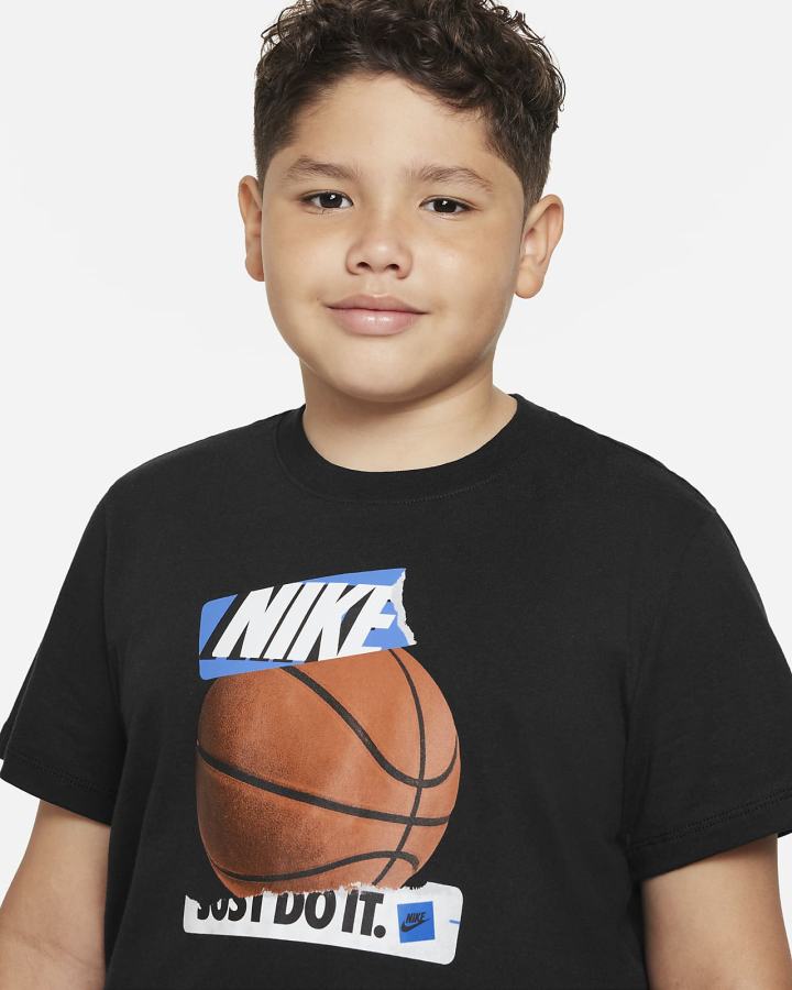 Camiseta Nike Sportswear Kids (Extended Size) Niño Negras | JTLMK-8930
