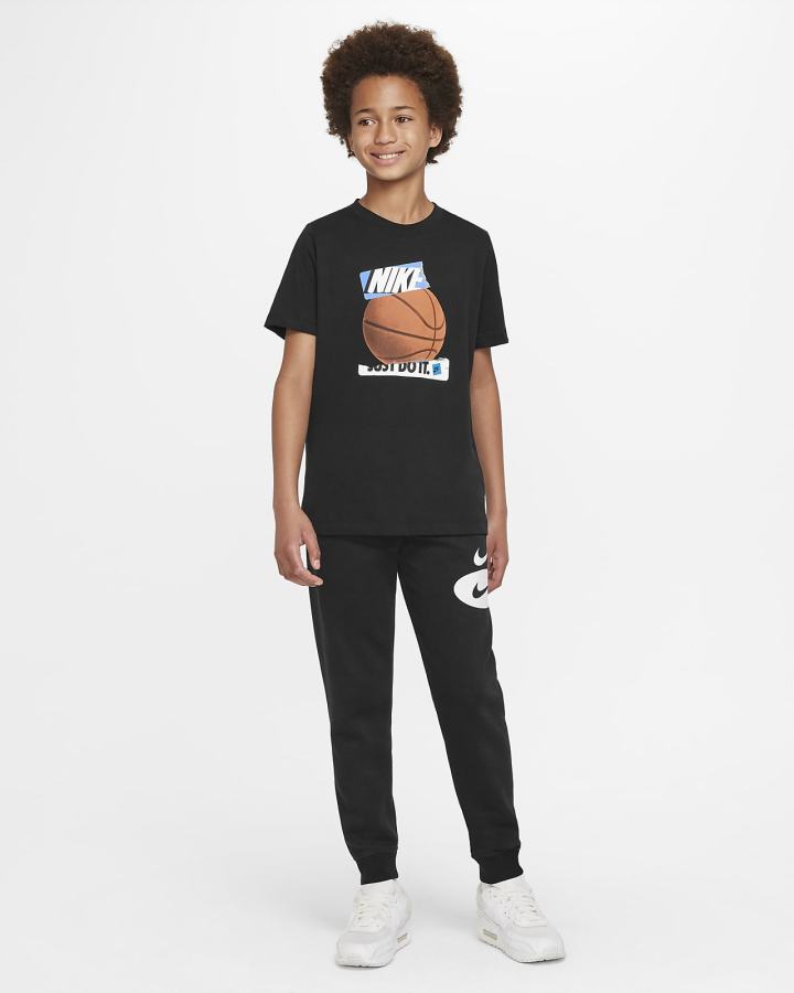 Camiseta Nike Sportswear Kids (Extended Size) Niño Negras | JXUBI-4036