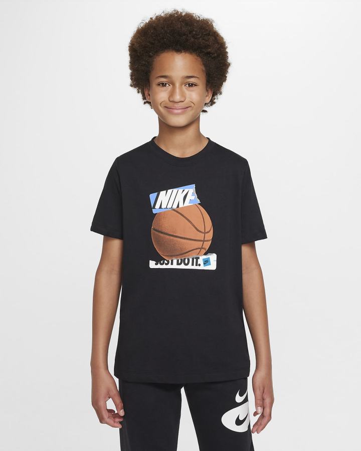 Camiseta Nike Sportswear Kids (Extended Size) Niño Negras | JXUBI-4036