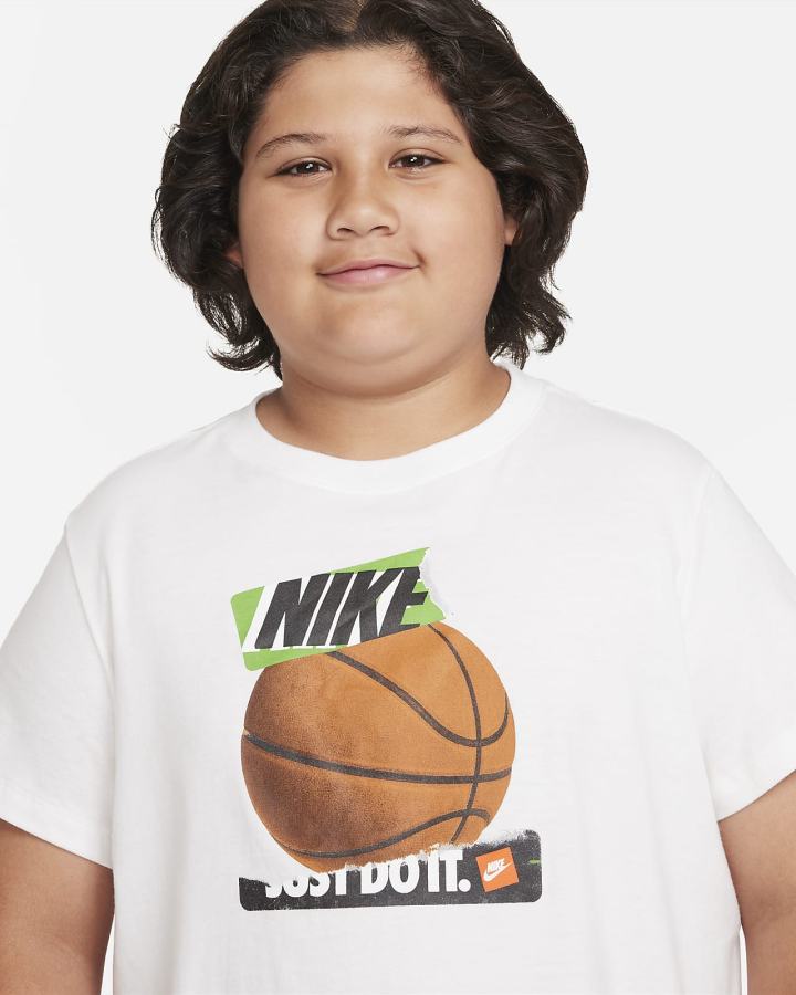 Camiseta Nike Sportswear Kids (Extended Size) Niño Blancas | KSUXJ-6483