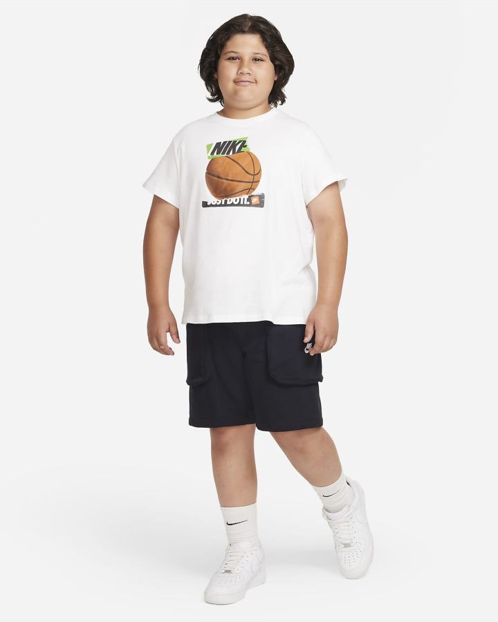 Camiseta Nike Sportswear Kids (Extended Size) Niño Blancas | KSUXJ-6483