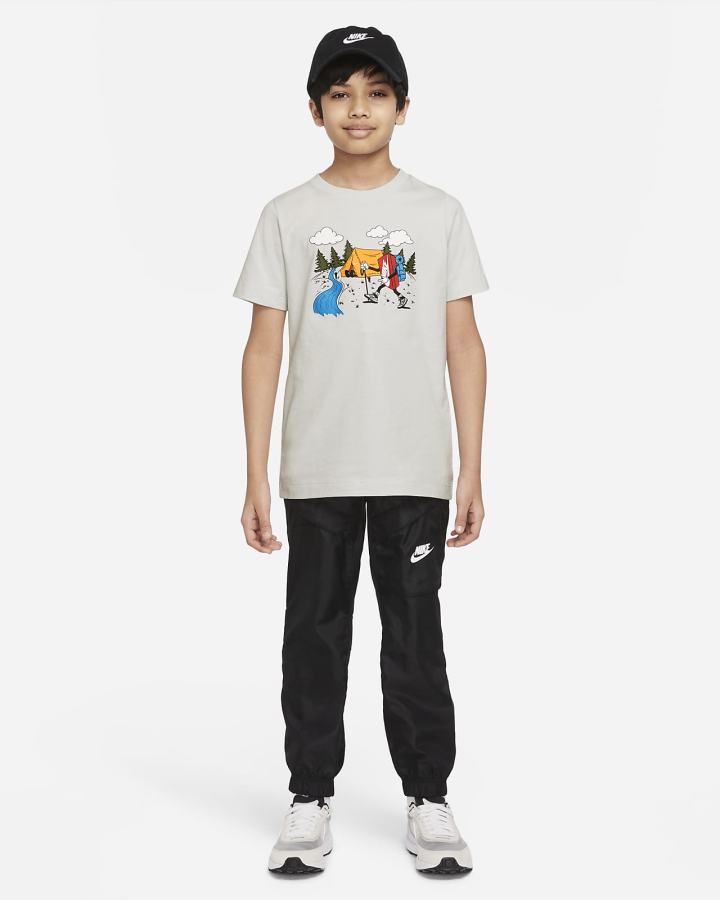Camiseta Nike Sportswear Kids (Extended Size) Niño Blancas | MVIHQ-7293
