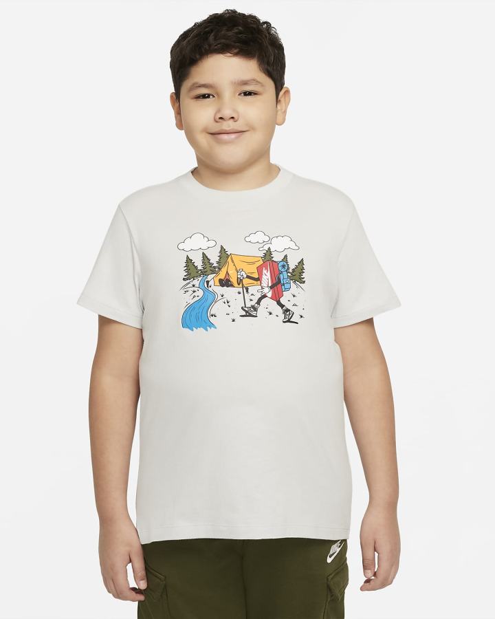 Camiseta Nike Sportswear Kids (Extended Size) Niño Blancas | MVIHQ-7293