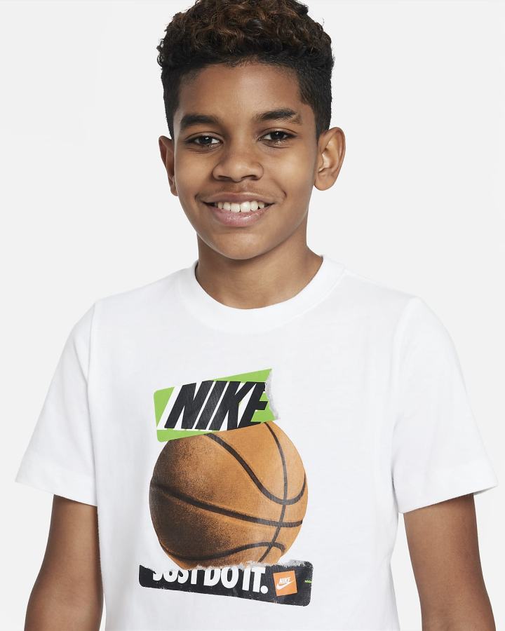Camiseta Nike Sportswear Kids (Extended Size) Niño Blancas | RFOHI-4172