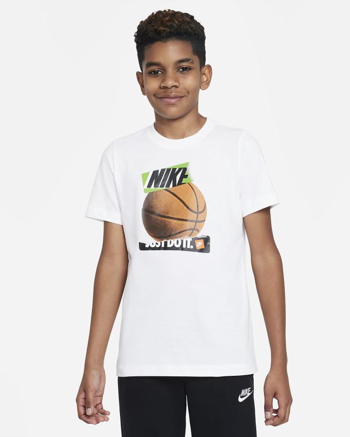 Camiseta Nike Sportswear Kids (Extended Size) Niño Blancas | RFOHI-4172