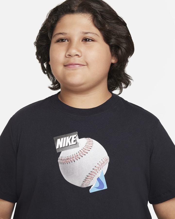 Camiseta Nike Sportswear Kids (Extended Size) Niño Negras | RJPNA-8749