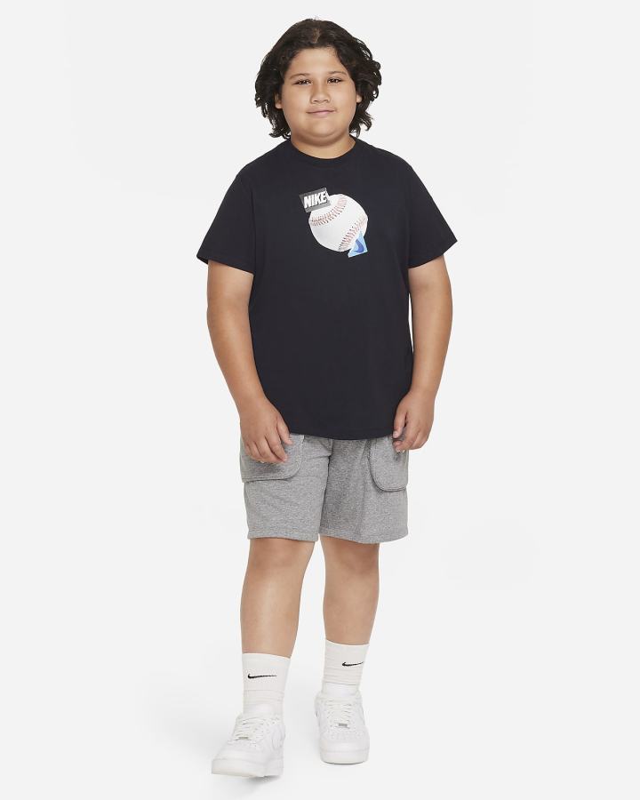 Camiseta Nike Sportswear Kids (Extended Size) Niño Negras | RJPNA-8749