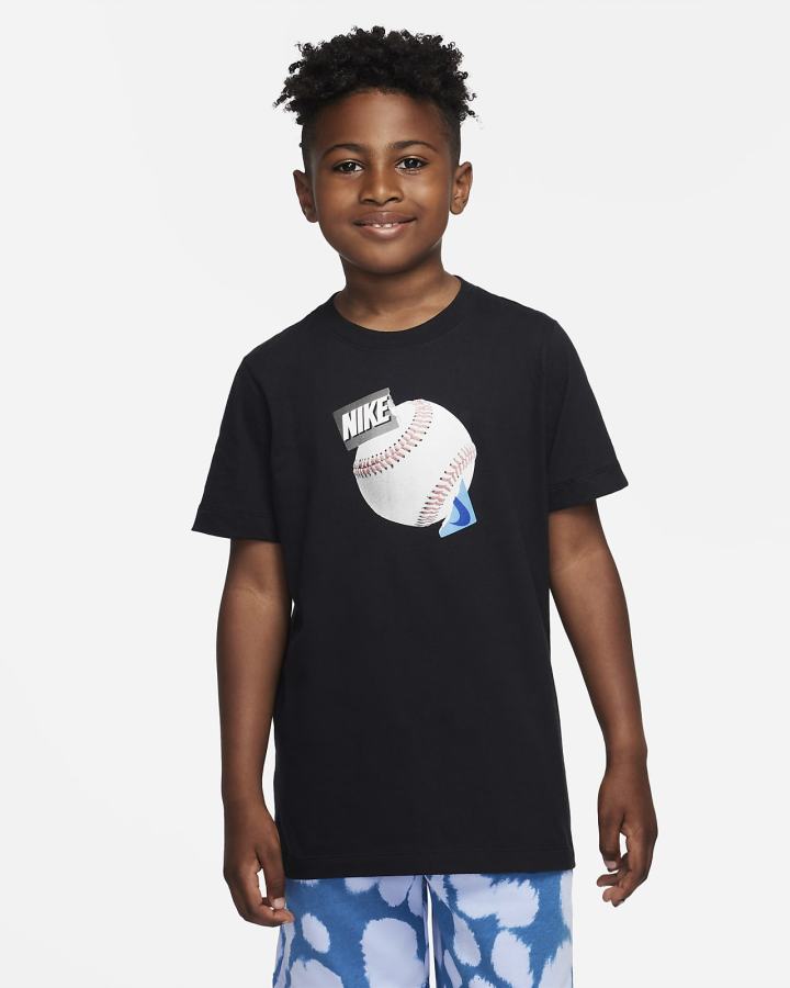 Camiseta Nike Sportswear Kids (Extended Size) Niño Negras | RJPNA-8749