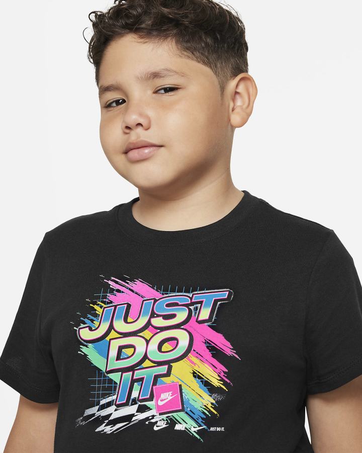 Camiseta Nike Sportswear Kids (Extended Size) Niño Negras | UWEAY-6387