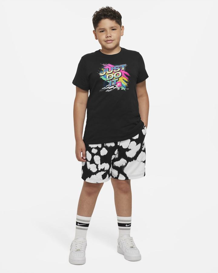 Camiseta Nike Sportswear Kids (Extended Size) Niño Negras | UWEAY-6387