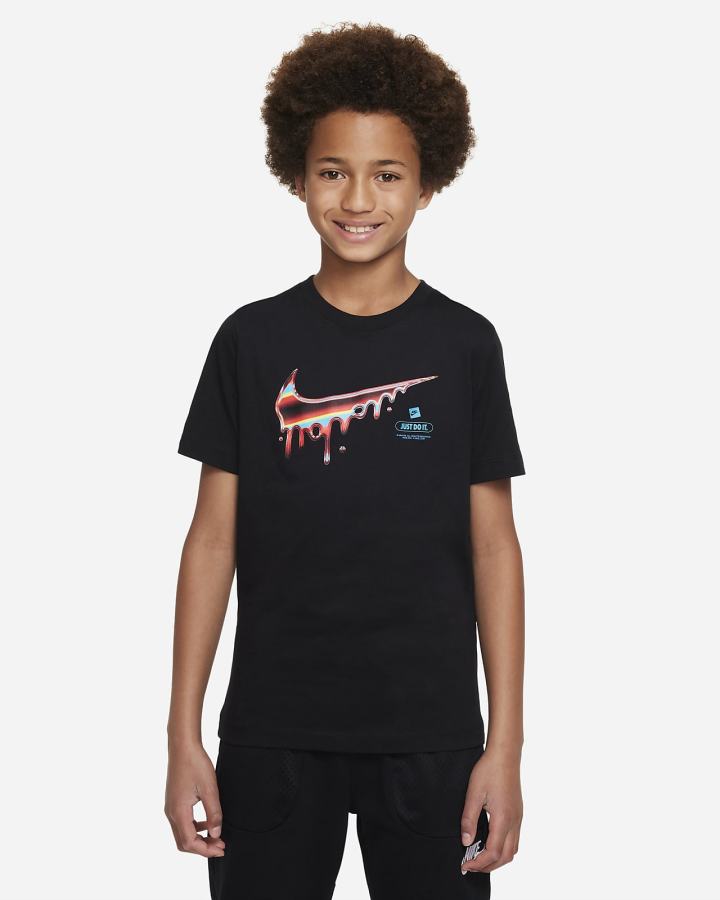 Camiseta Nike Sportswear Kids (Extended Size) Niño Negras | VPLGH-1236