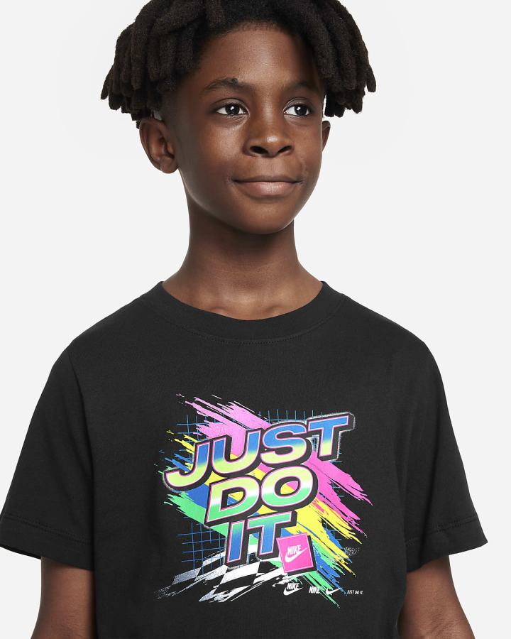 Camiseta Nike Sportswear Kids (Extended Size) Niño Negras | WGCYA-5371