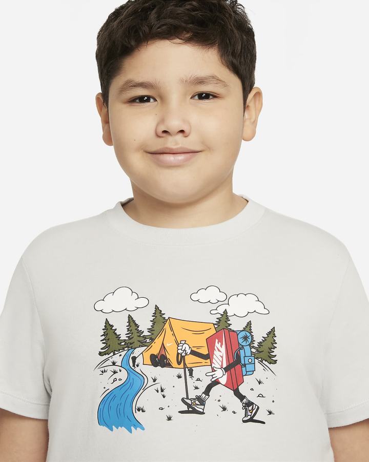 Camiseta Nike Sportswear Kids (Extended Size) Niño Blancas | XOMSE-2694