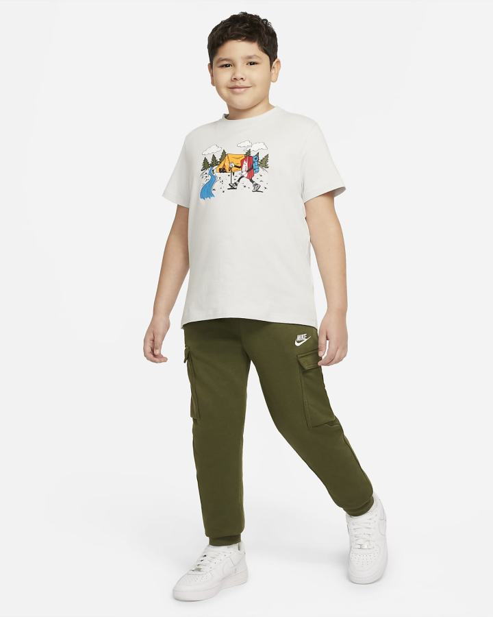 Camiseta Nike Sportswear Kids (Extended Size) Niño Blancas | XOMSE-2694