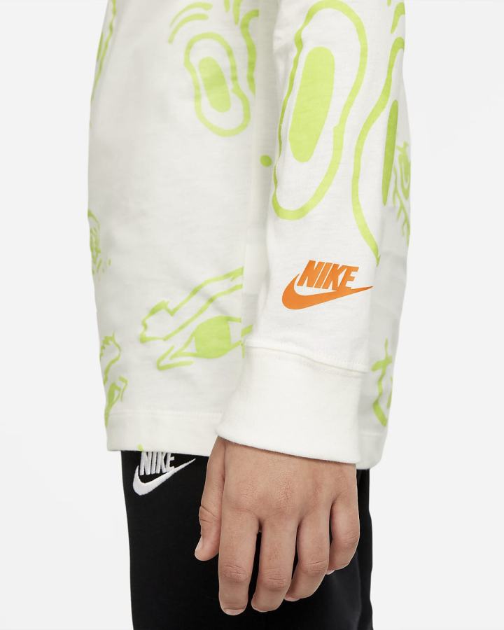 Camiseta Nike Sportswear Kids Long-Sleeve Niño Blancas | ATFLO-5684