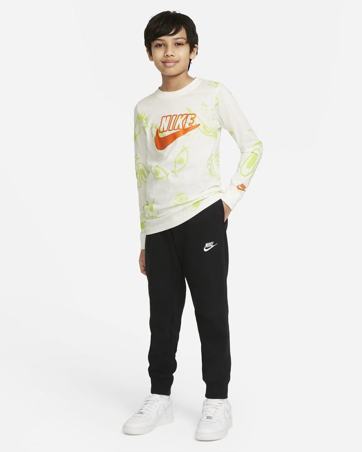 Camiseta Nike Sportswear Kids Long-Sleeve Niño Blancas | ATFLO-5684