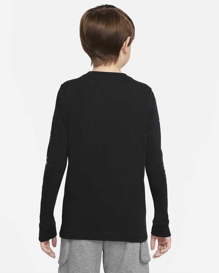 Camiseta Nike Sportswear Kids Long-Sleeve Niño Negras | CTVXP-6351