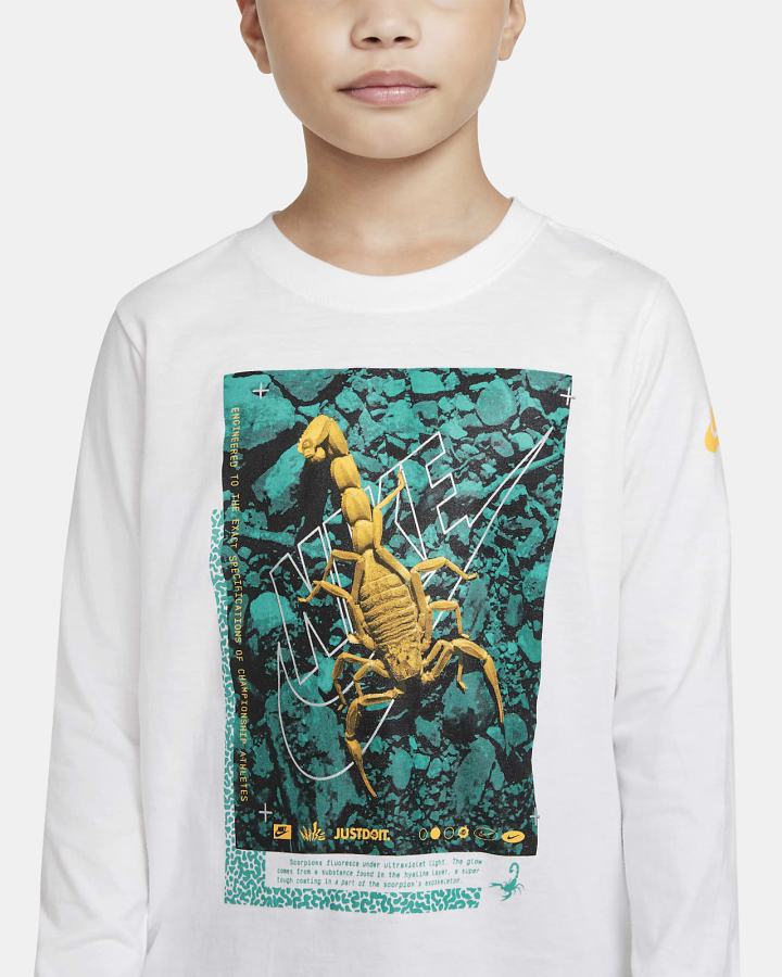 Camiseta Nike Sportswear Kids Long-Sleeve Niño Blancas | EJRDI-6287
