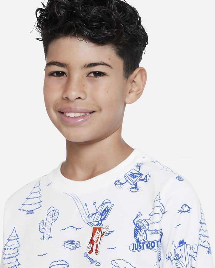 Camiseta Nike Sportswear Kids Long-Sleeve Niña Blancas | FMGEH-5209