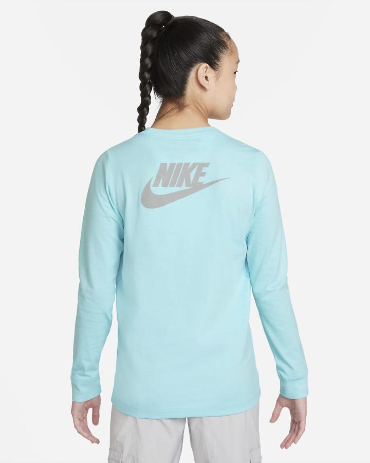 Camiseta Nike Sportswear Kids Long-Sleeve Niña Azules | FMLCK-4286