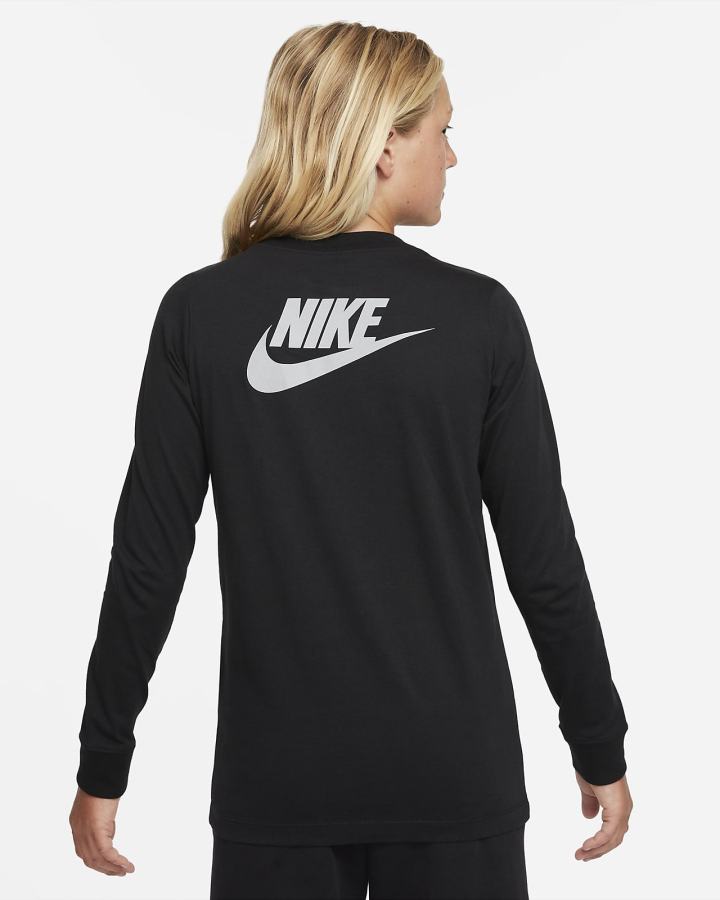 Camiseta Nike Sportswear Kids Long-Sleeve Niña Negras | HFNTM-9208