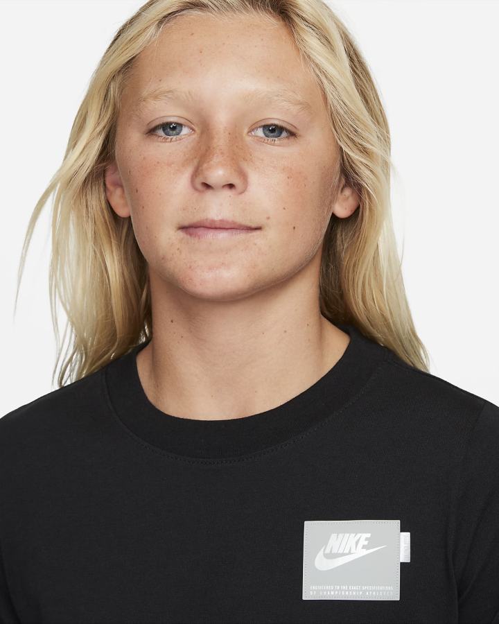 Camiseta Nike Sportswear Kids Long-Sleeve Niña Negras | HFNTM-9208