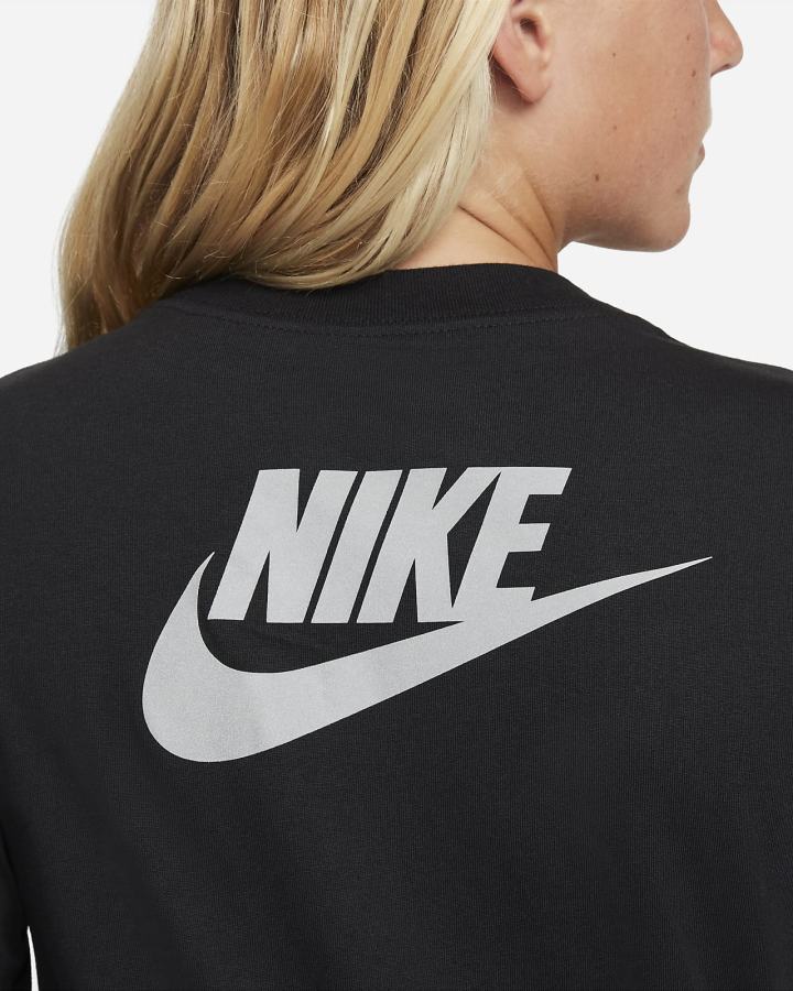 Camiseta Nike Sportswear Kids Long-Sleeve Niña Negras | HFNTM-9208