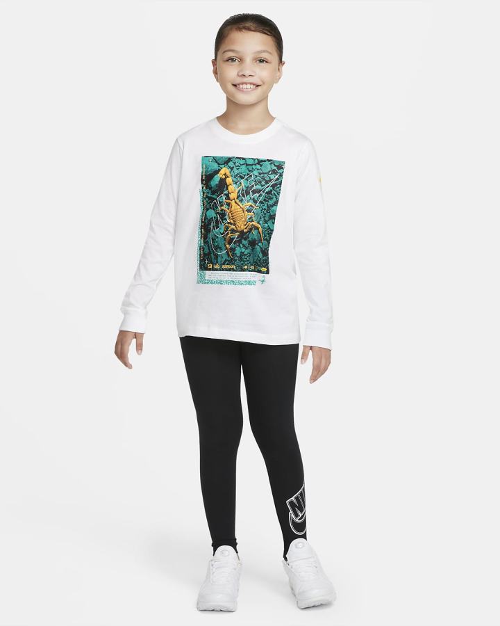 Camiseta Nike Sportswear Kids Long-Sleeve Niña Blancas | LDWRV-7528