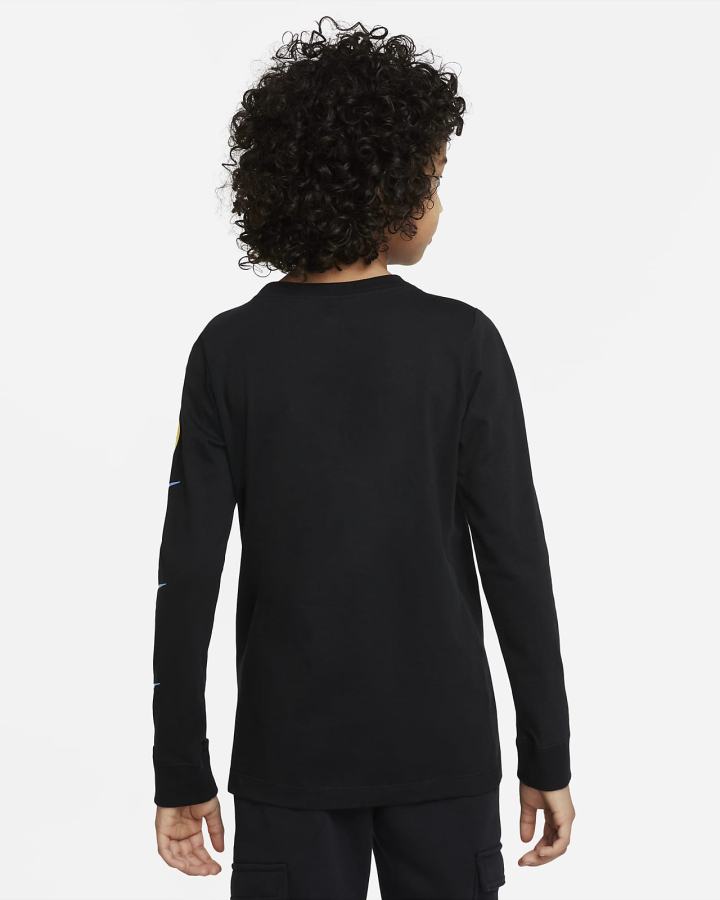 Camiseta Nike Sportswear Kids Long-Sleeve Niño Negras | OQFTM-8910
