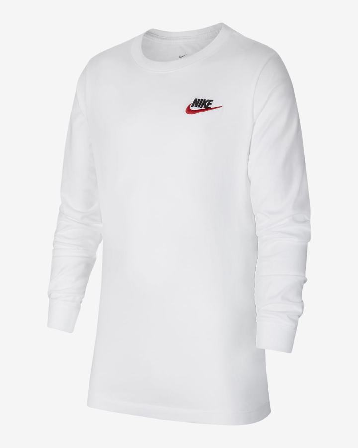 Camiseta Nike Sportswear Kids Long-Sleeve Niño Blancas Rojas | RAZEB-4021