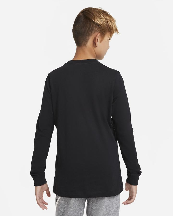 Camiseta Nike Sportswear Kids Long-Sleeve Niño Negras Blancas | RVPTH-5639