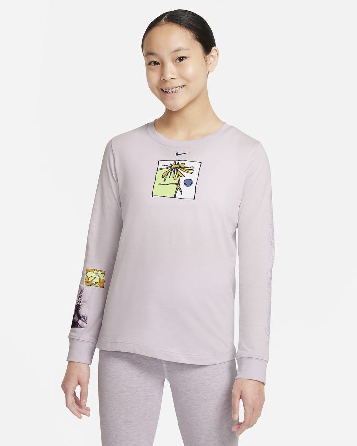 Camiseta Nike Sportswear Kids Long-Sleeve Niña Moradas | SBHXR-7581