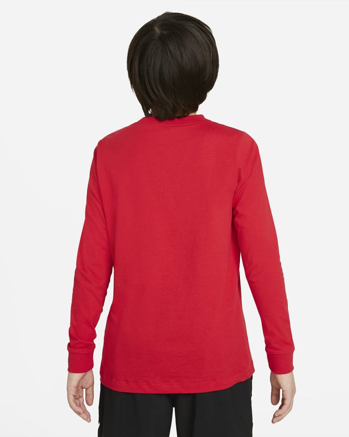 Camiseta Nike Sportswear Kids Long-Sleeve Niño Rojas Blancas | TJDWR-1523