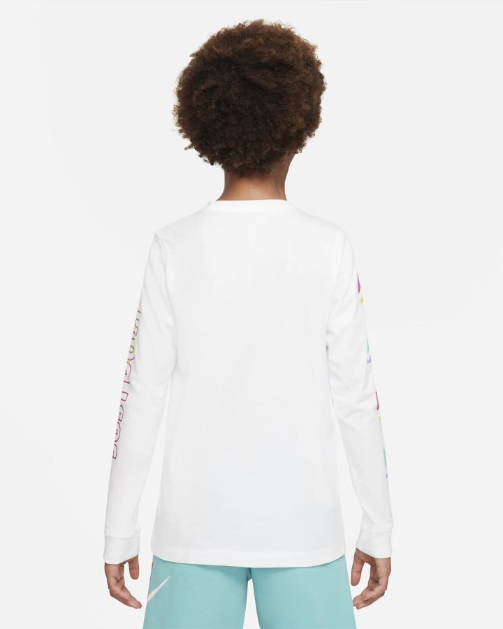 Camiseta Nike Sportswear Kids Long-Sleeve Niño Blancas | WCJDO-5820