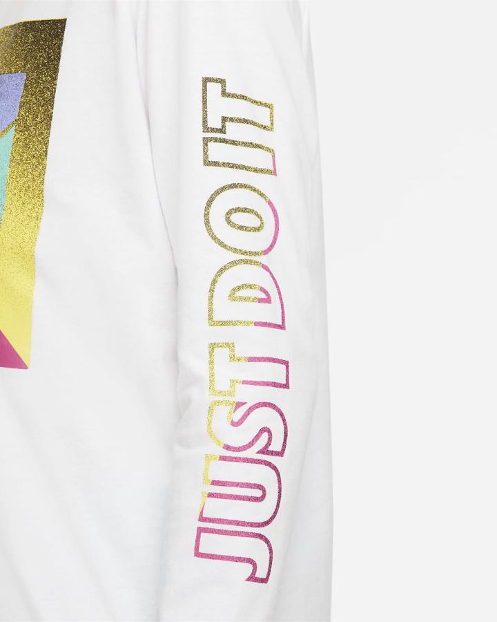 Camiseta Nike Sportswear Kids Long-Sleeve Niño Blancas | WCJDO-5820