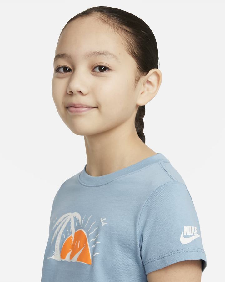 Camiseta Nike Sportswear Kids Niña Azules | ENLHS-5689