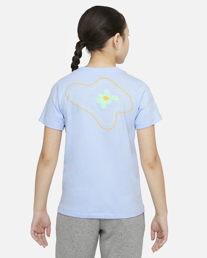 Camiseta Nike Sportswear Kids Niña Azules Claro | RMZBE-7129