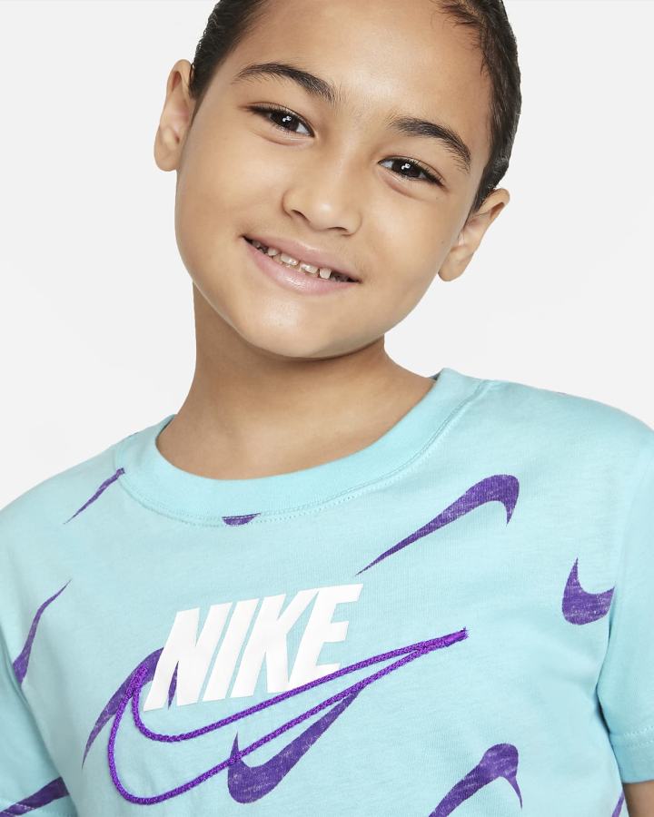 Camiseta Nike Sportswear Kids Niña Azules | YRKTZ-4095