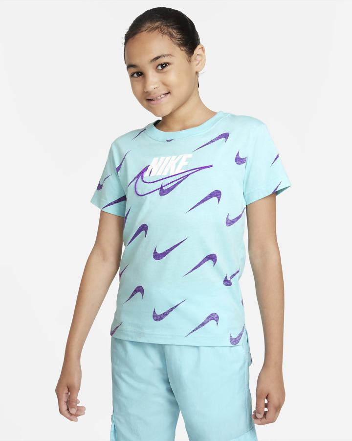Camiseta Nike Sportswear Kids Niña Azules | YRKTZ-4095