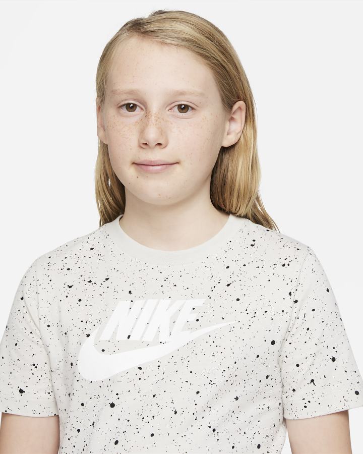 Camiseta Nike Sportswear Kids Niña Beige Claro | DBFGI-7250