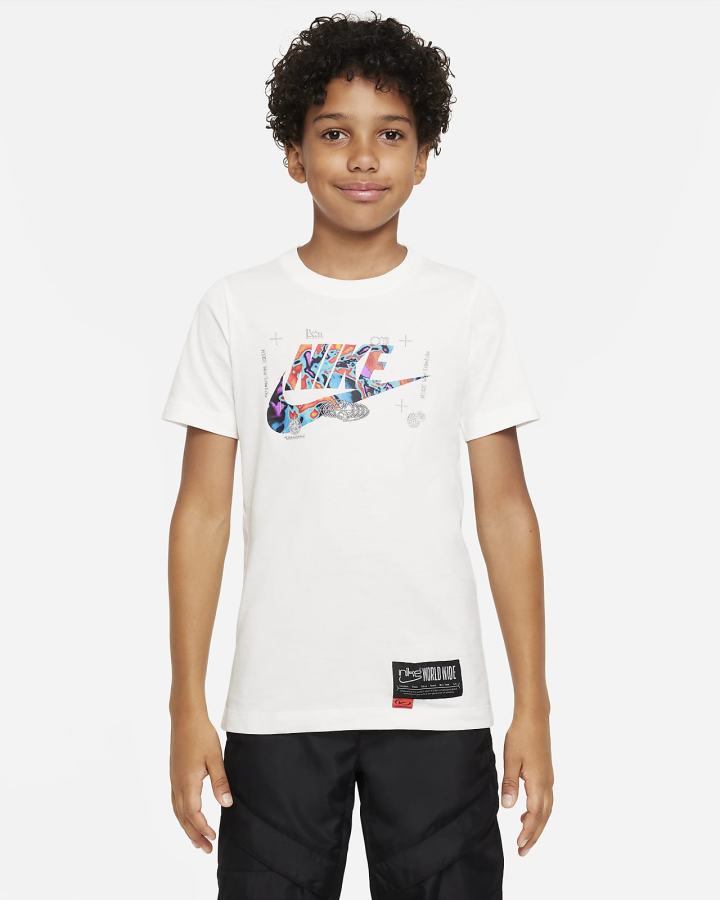 Camiseta Nike Sportswear Kids Niña Blancas | BYDAP-9527