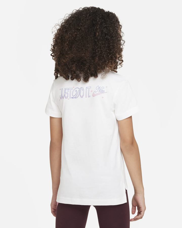 Camiseta Nike Sportswear Kids Niña Blancas | EZDHI-4821