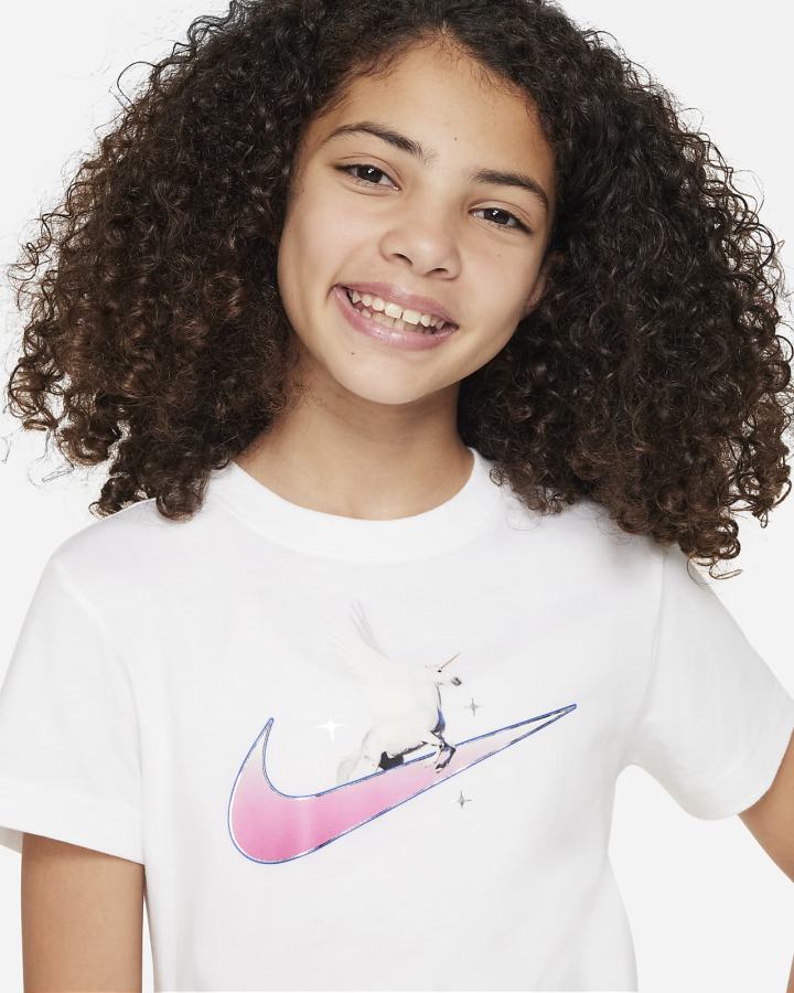 Camiseta Nike Sportswear Kids Niña Blancas | EZDHI-4821