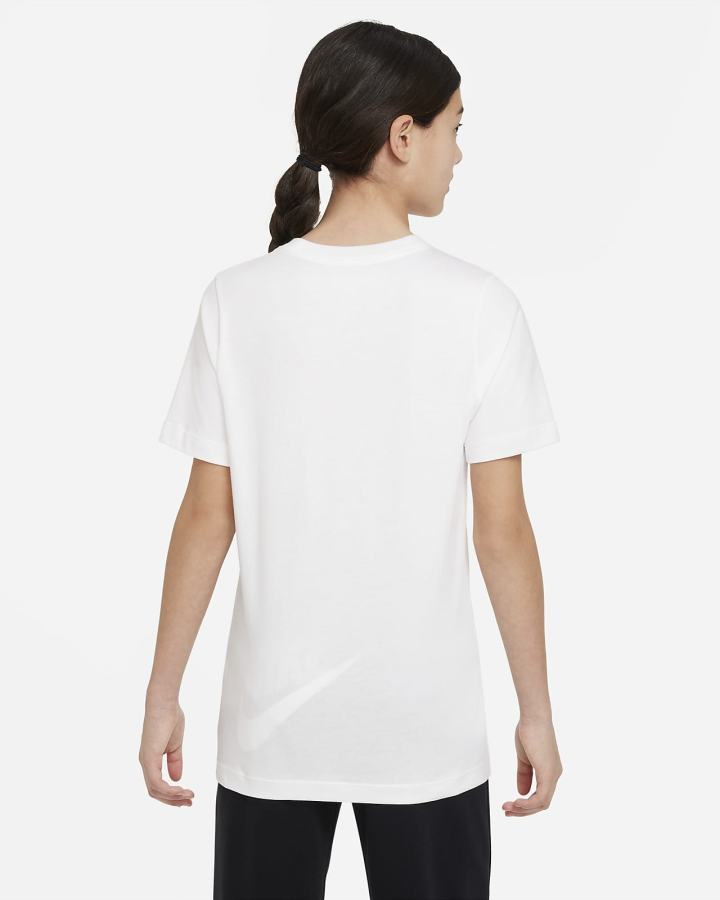Camiseta Nike Sportswear Kids Niña Blancas | LIAKE-8206