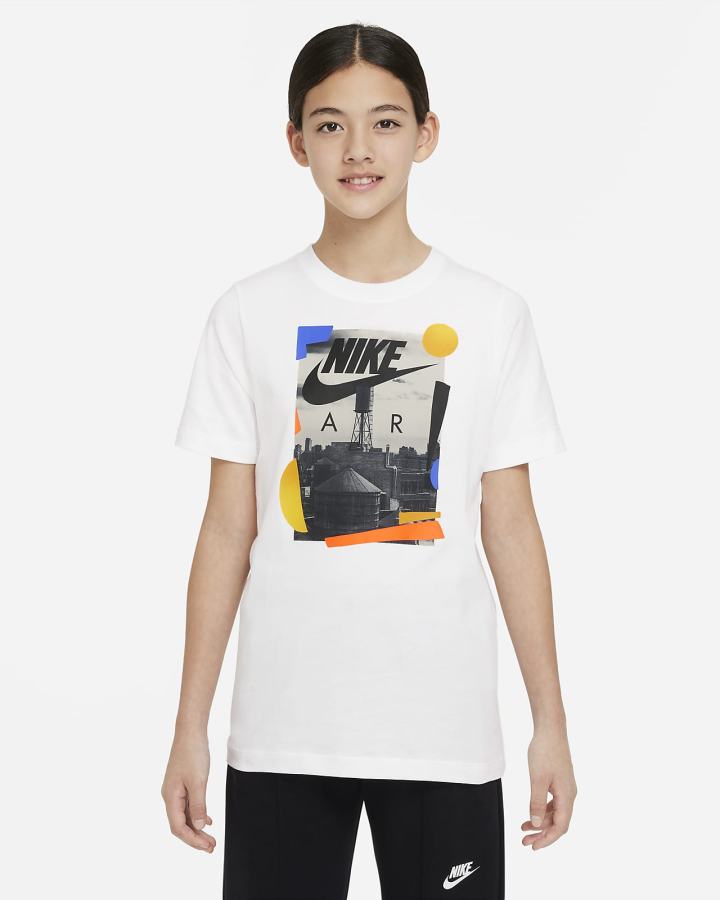 Camiseta Nike Sportswear Kids Niña Blancas | LIAKE-8206