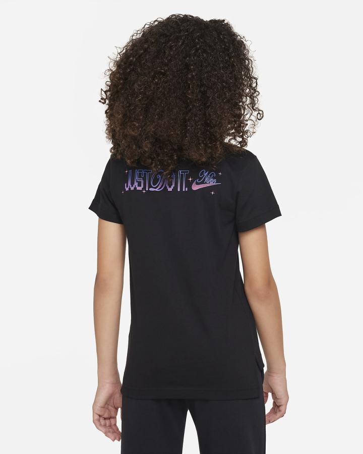 Camiseta Nike Sportswear Kids Niña Negras | BRKQH-7548
