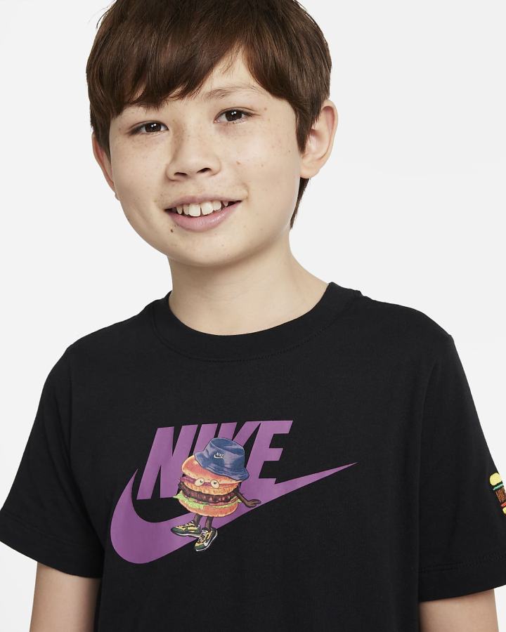 Camiseta Nike Sportswear Kids Niña Negras | BUXPV-7021
