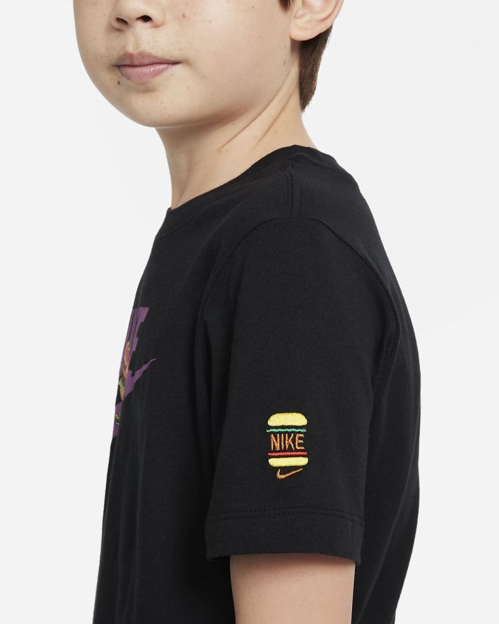 Camiseta Nike Sportswear Kids Niña Negras | BUXPV-7021