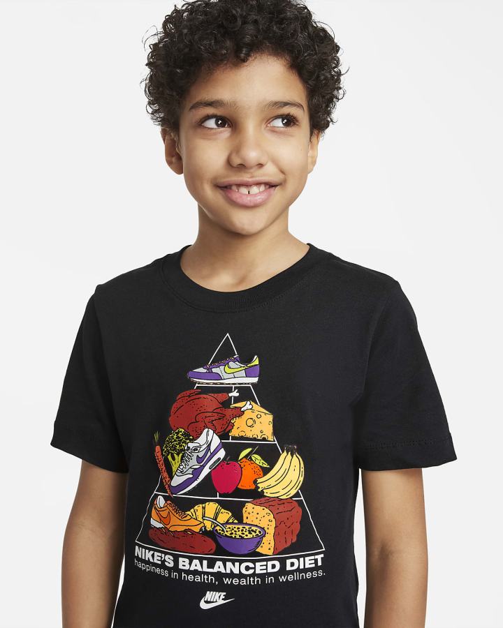 Camiseta Nike Sportswear Kids Niña Negras | QLNBS-7021