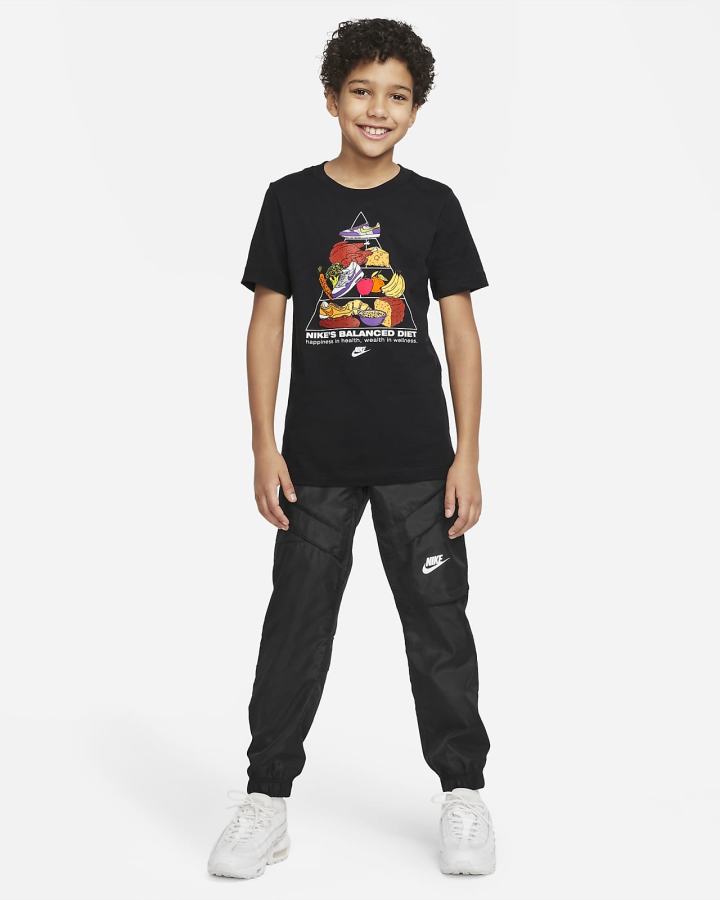 Camiseta Nike Sportswear Kids Niña Negras | QLNBS-7021